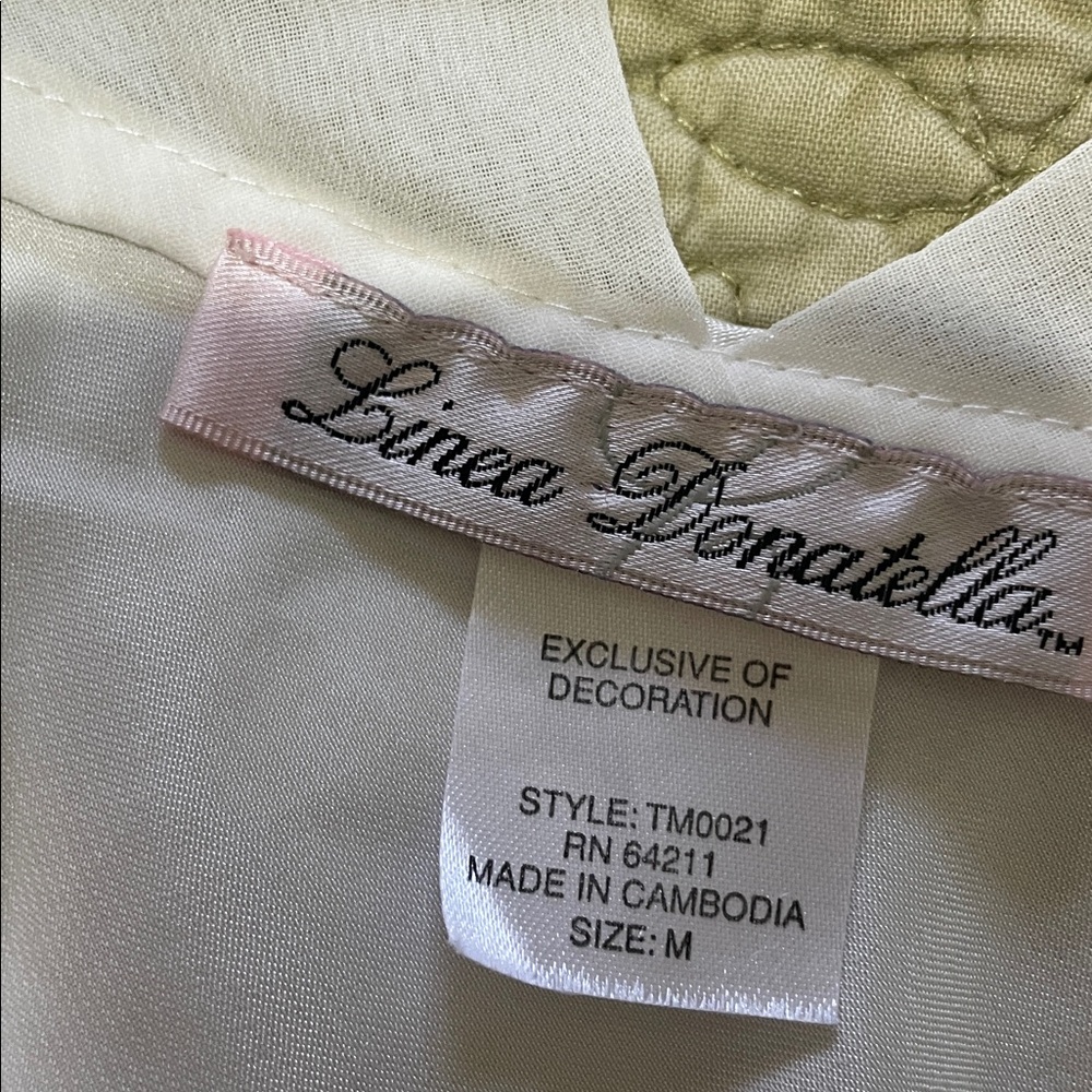 Linea Donatello lace trim, and pearl beaded ruffle slip, dress or nightgown - Picture 6 of 6